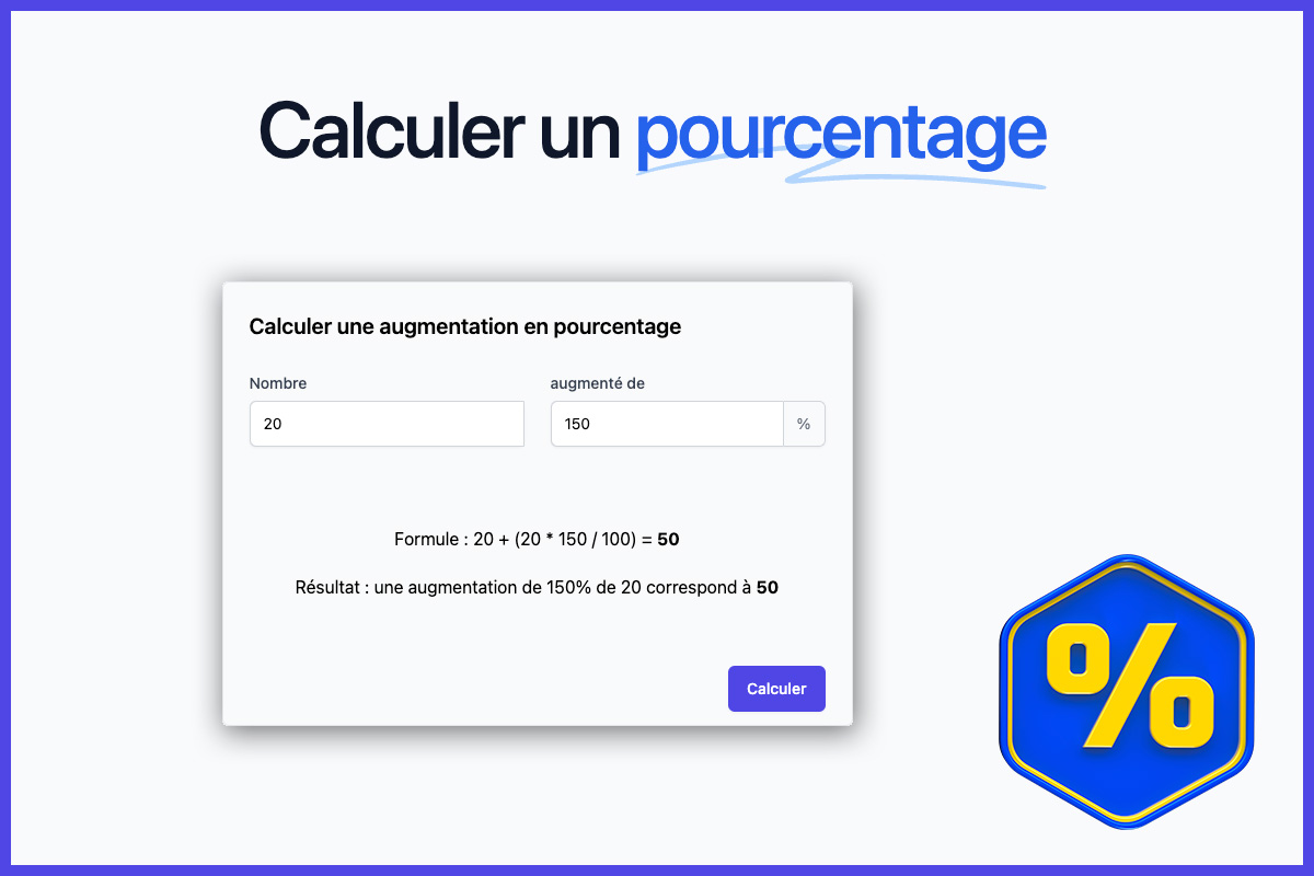 calculer porucentage